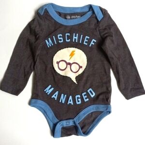 HARRY POTTER MISCHIEF MANAGED LONG SLEEVE LAYETTE